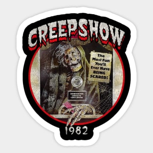 Creepshow 1982 Oval Worn Out Sticker